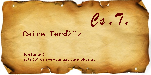 Csire Teréz névjegykártya